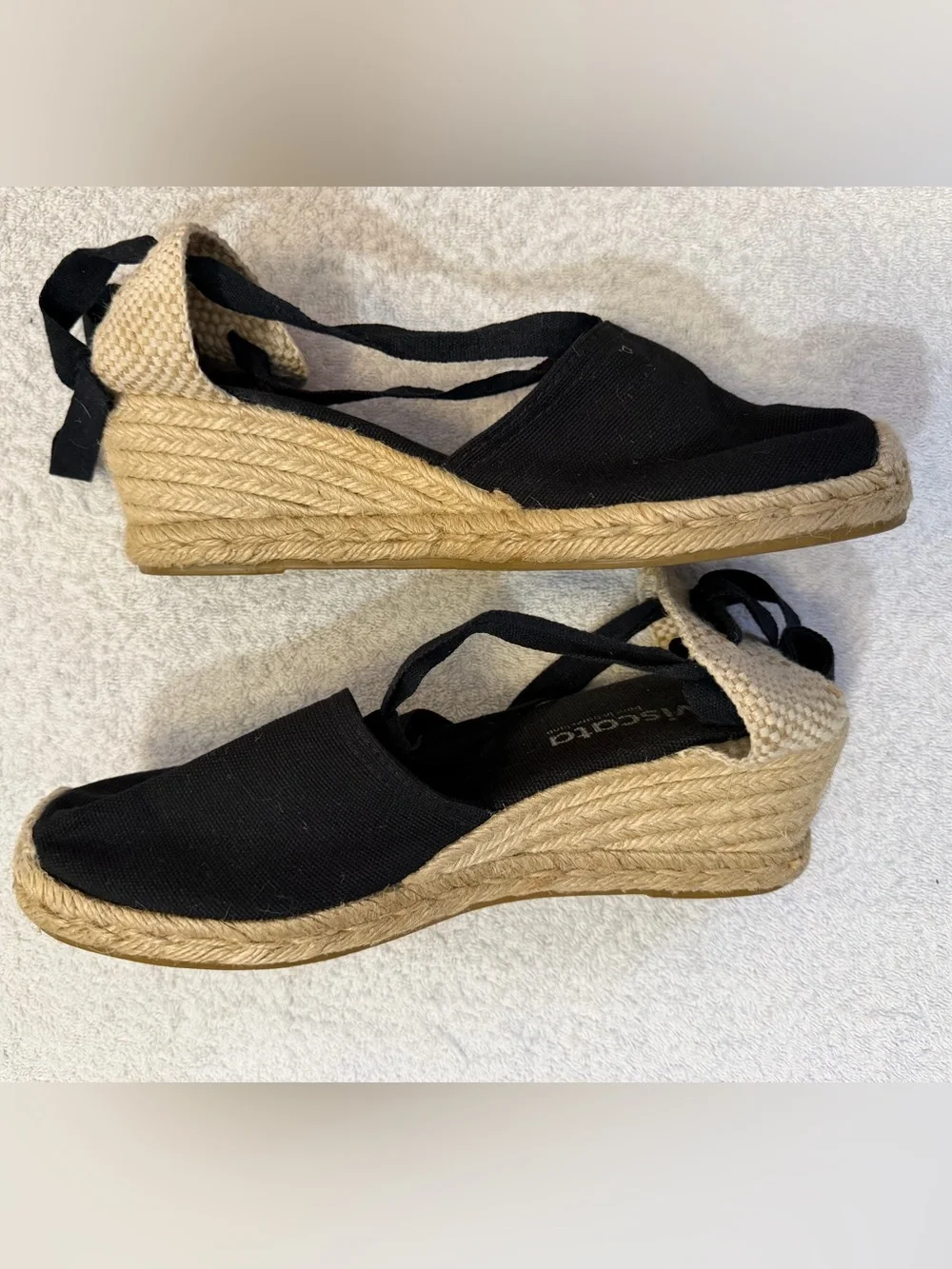 Viscata Escala Canvas Espadrille Lace-Up Wedge Sandals Sustainable Spain Jute
